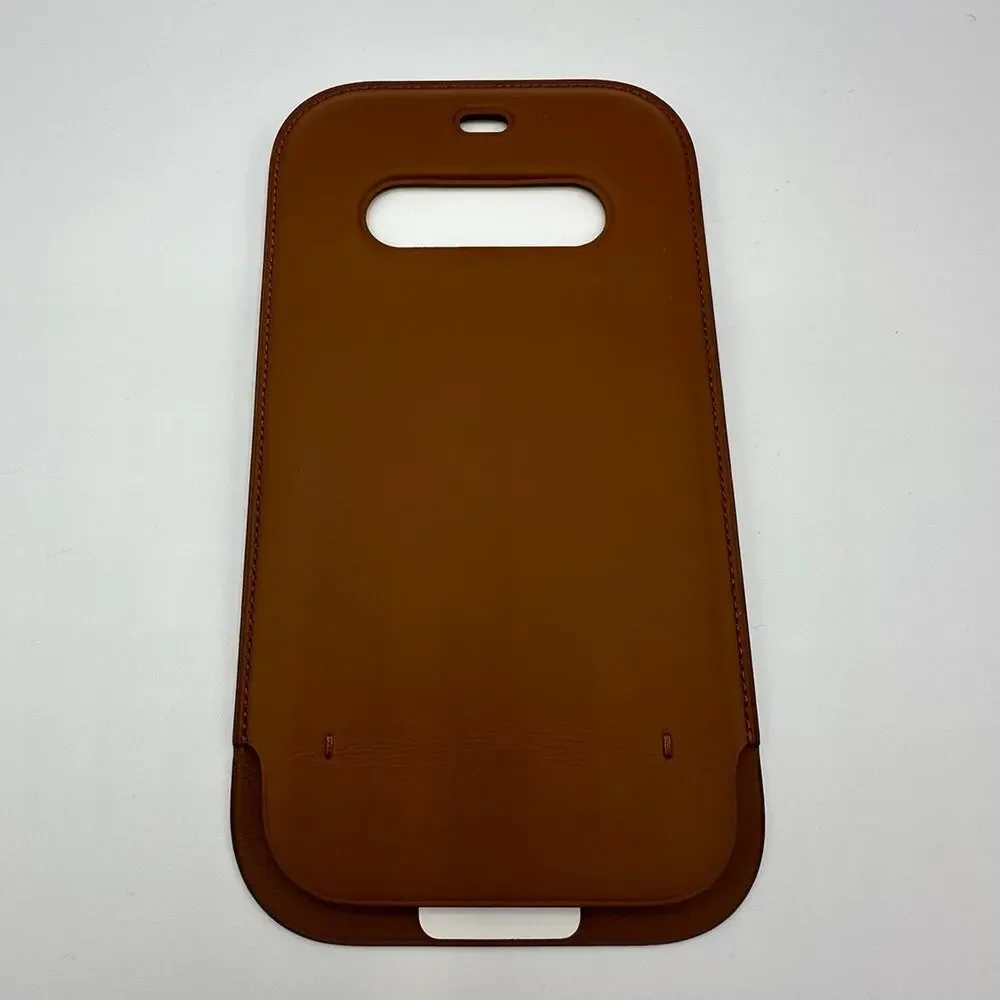 Apple Leather Sleeve Case with MagSafe Saddle Brown for the iPhone 12 Pro Max